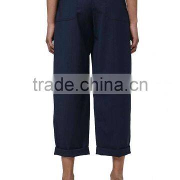 Latest Fashion Wide Leg Pant Women Ladies Casual Loose Cropped Coat Pant photo-2