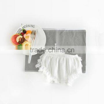 Plain Weave Cotton Bloomer Lace Frontals Ruffle Diaper Cover Newborn to 24 Month Baby Wear photo-2