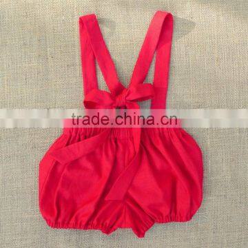 Boutique Red Suspender Shorts Button Design Online Shopping for Wholesale Clothing photo-2
