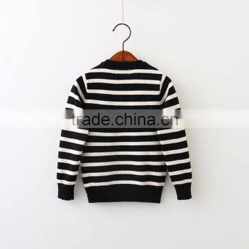 2-8 Years Wholesale 2017 New Autumn Cotton Knitting Embroidery Stripe Bird Kids Girls Coats photo-6