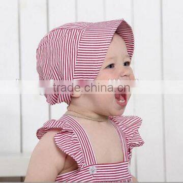 Custom High Quality Baby Clothes Romper Summer Striped Shoulder Adjustable Baby Girl Romper photo-3