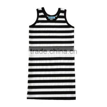 S17726A Summer Children's Clothing Stripe Baby Cotton Sleeveless Girl Dress photo-3