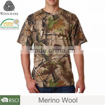 Wholesale cheap 100% merino wool camo bulk t shirt, digital camo t shirts