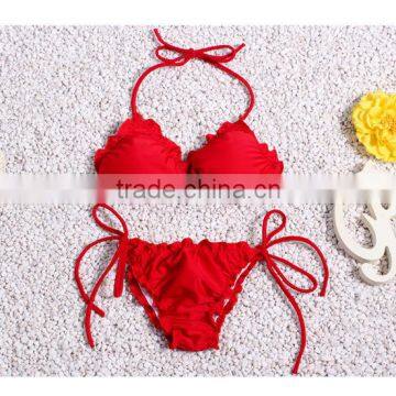 Wholesale Red Scalloped Sexy Bikini photo-4
