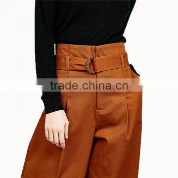 Spring Custom Design Women High Waist Wide Leg Pants photo-3