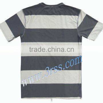 Flat Lock Stitching Men Rash Tee Shirts With UPF50+ photo-2