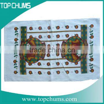 Custom pure cotton kinds of design dish towel tea towels