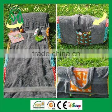 Beach towel with pillow and pocket wholesale