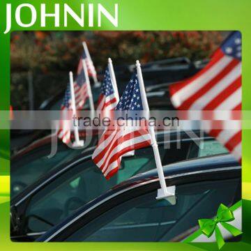 Wholesale Different Material 30*45 cm polyester american car flag