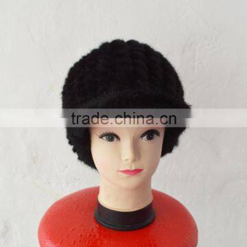 SJ925-03 Black Color Adult Italy Fashion Christmas Fur Hat for Winter