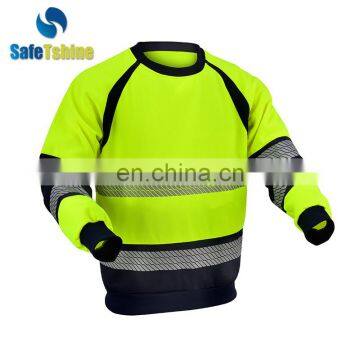 Hot Sale Autumn Long Sleeve Pullover Oversized Fluorescent Strips