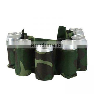 Handmade military nylon portable six pack beer can holster belt