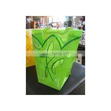 UV Printing Clear Plastic potted flower carry bags