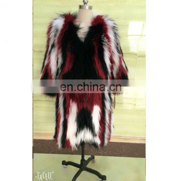 real fox short fashion fox fur/leather coat