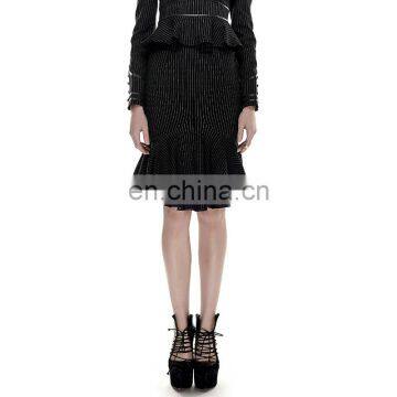 Punk Rave Women's Gothic Military Black Striped Fishtail Skirt Y-286 photo-2