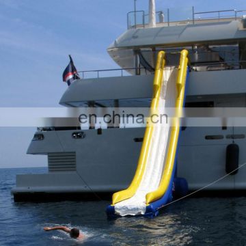 long inflatable water slide for yacht, floating slide for sale