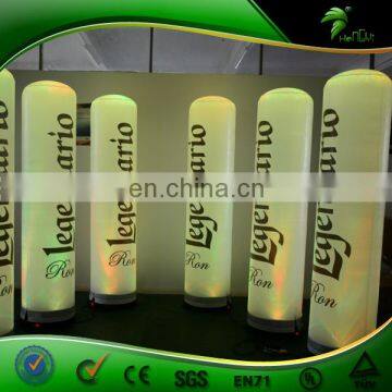 Custom Inflatable Led Totem , Advertising 3m High Inflatable Lighting Changing Tube