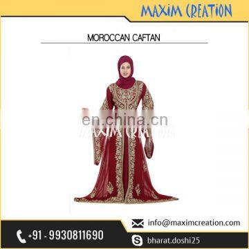 Elegant Moroccan Khaleeji Thobe Party Dress Caftan For Women