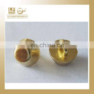 one hole sewing button in golden color