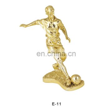 Resin gold soccer trophy world cup