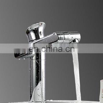 Unique modern rotary brass upc bathroom faucet with swivel spout