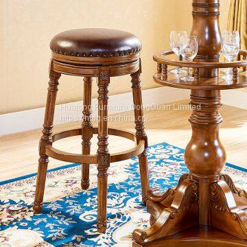 IVSY 7120B American Style Bar Chair Wooden Bar Stool Home Or Commercial Usage 24