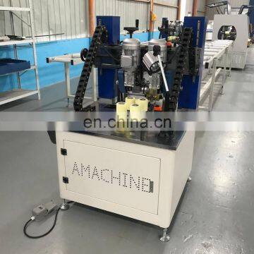 CNC knurling machine and strip insertion for aluminum window and door