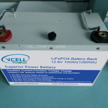 LiFePo4 12.8V 100Ah Lithium Iron Phosphate Battery Pack With BMS