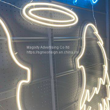 Customized Angel Wings 3D Clear Acrylic Led Neon Letters Sign Light Decoration Electronic Signs photo-4