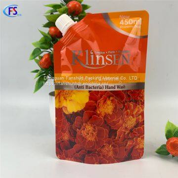 450ml London, Paris, Frankfurt Deep Cleaning  hand sanitizer packaging suction nozzle self stand bag