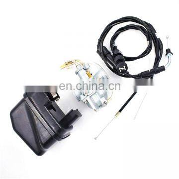 For Yamaha Y ZINGER PW 50 PW50 Carburetor Air Filter & Throttle Choke Cable Carb photo-2