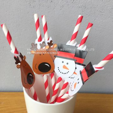 Custom Christmas Paper Straws