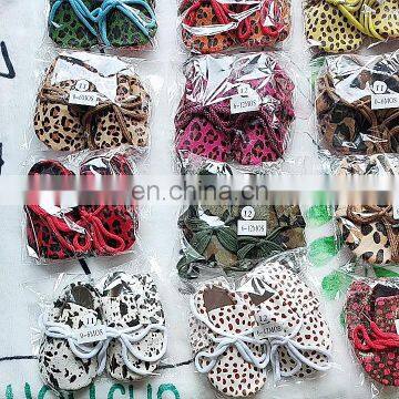 Wholesale baby lace shoes leopard pattern boy girls toddler leather shoes