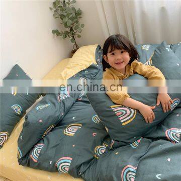 China Factory Direct Supply Wholesale 100 Cotton Reactive Printing Floral Pattern Full Size Bed Linen Comforter Bedding Set photo-7