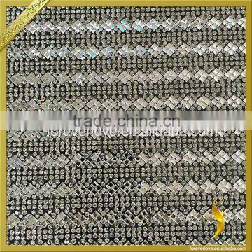 Hot fix crystal rhinestone mesh glue sticker sheet for shoe bag decoration FRM-197                        
                                                                                Supplier's Choice