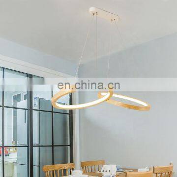 Модернный внутренний светильник-карандоль из дерева и бамбука с круглой формой на светодиодах для украшения столовой комнаты photo-3