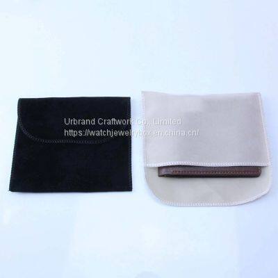 Custom High-grade Flannelette Envelope Bag Flip Wallet Bag Leather Velvet Bag Jewelry Storage Dustproof Bag photo-2