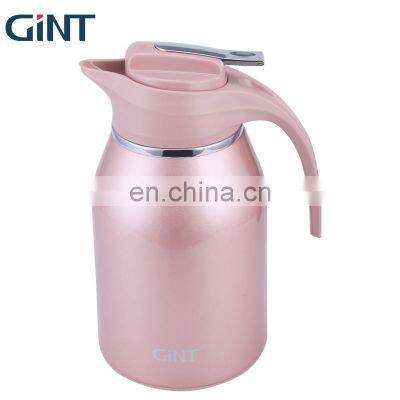 GiNT 1L Wholesale High Quality Stainless Steel Outer Glass Inner Coffee Pots with Handle