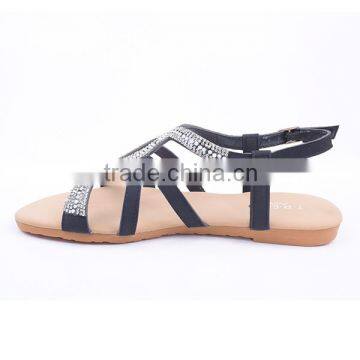 Rhinestone Decoration Upper China Import Wholesale Fancy Flat Sandals Women photo-4