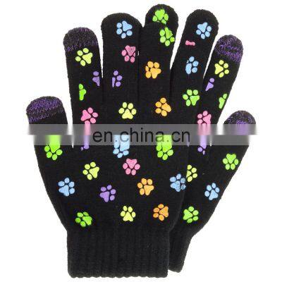 Winter Toasty Magic E Touch Gloves Colour Rubber Decal Touchscreen Gloves Tactile Texting Mitts For Cell Phone Smartphone