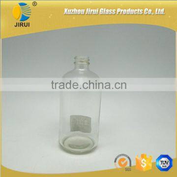500ml Clear Boston Glass Bottle With Plastic Dispenser/ Glass Bottle With Spout
