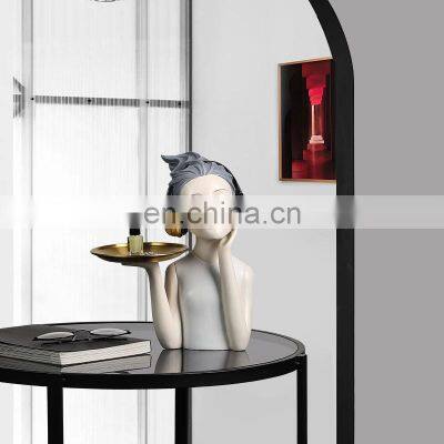 Nordic Creative Girl Tray Character Resin Crafts