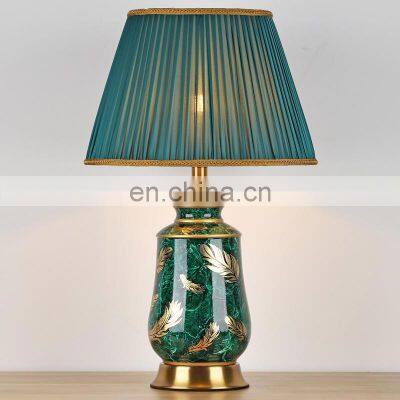 American modern retro atmosphere living room hotel bedroom bedside ceramic warm light table lamp