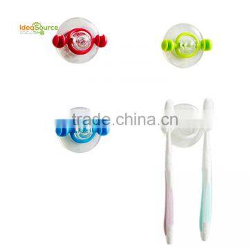 Round Silicone Suction Plastic Toothbrush Holder Hot Selling