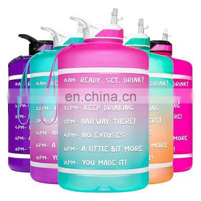 2021 new style 32oz time marker leak proof tritan sport plastic BPA free portable half gallon bottle bpa free