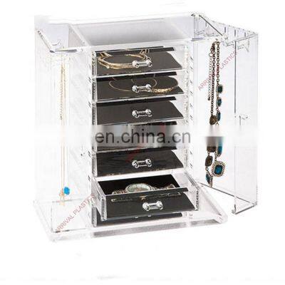 Acrylic Jewelry Box Necklace Earring Storage Organizer