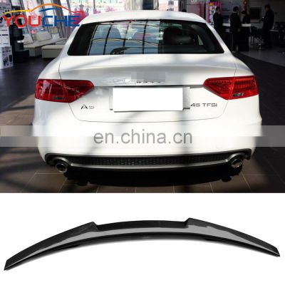 M4 style carbon fiber rear boot spoiler for Audi A5 4 door sedan 2009-2016