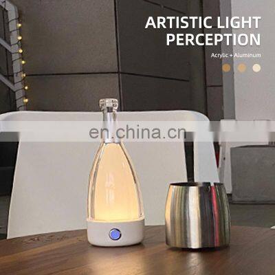 HUAYI Fashion Design Portable Modern Cafe Dining Room Acrylic Decorative 4W Desk Lamp LED Table Light