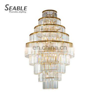 Modern Indoor Decoration Fixtures Home Villa Hotel Luxury Crystal Chandelier Pendant Light