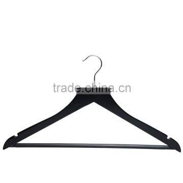 Wholesale Manufactory Provide High Ending Wooden Clothes Hanger Black Color photo-2
